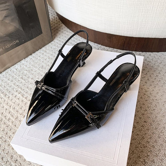 Damen elegante Slingback-Pumps mit spitz zulaufendem Design EB