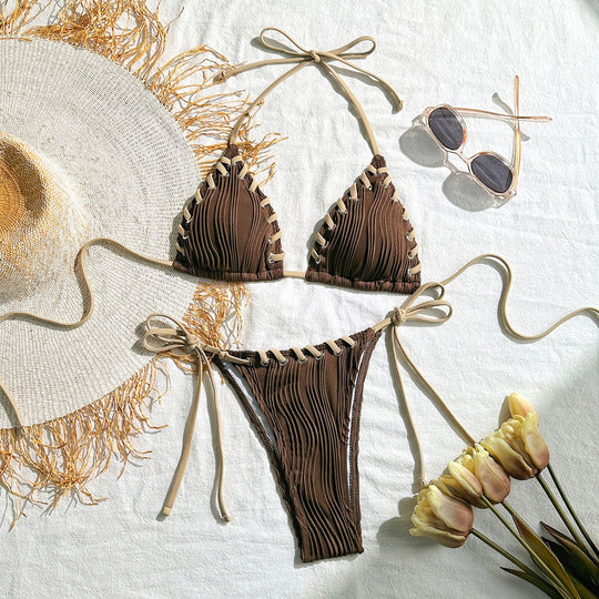 Damen Triangel-Bikini mit raffinierten Schnürdetails EB