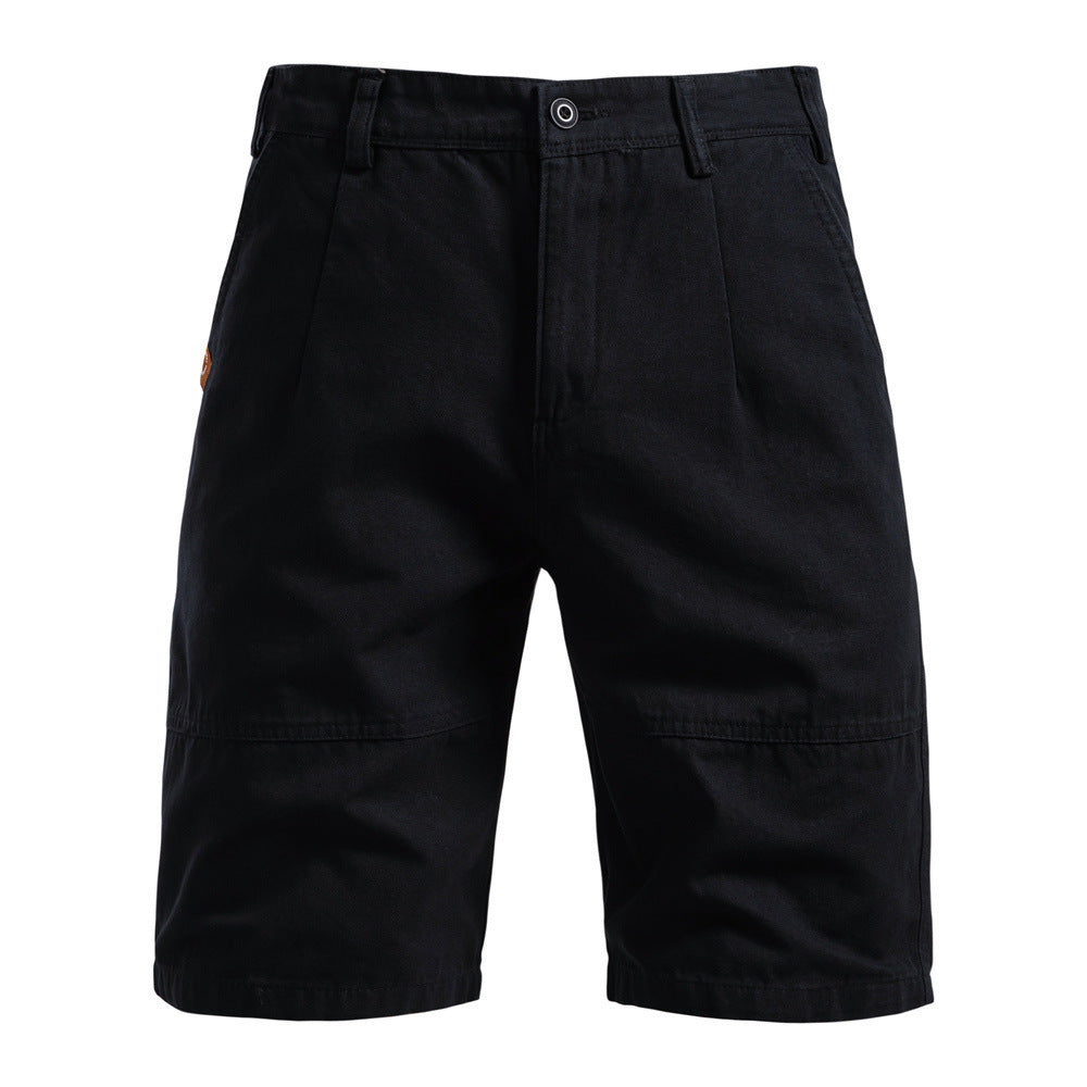 Herren nan robuste Baumwoll-Twill-Bermudahose mit verstärkten Knieeinsätzen und entspannter Passform EB