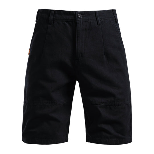 Herren nan robuste Baumwoll-Twill-Bermudahose mit verstärkten Knieeinsätzen und entspannter Passform EB