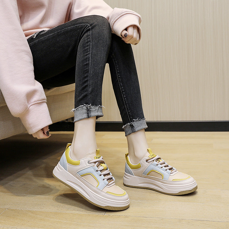 Damen modische Sneakers mit gepolstertem Innenfutter und robustem Sohlenprofil EB