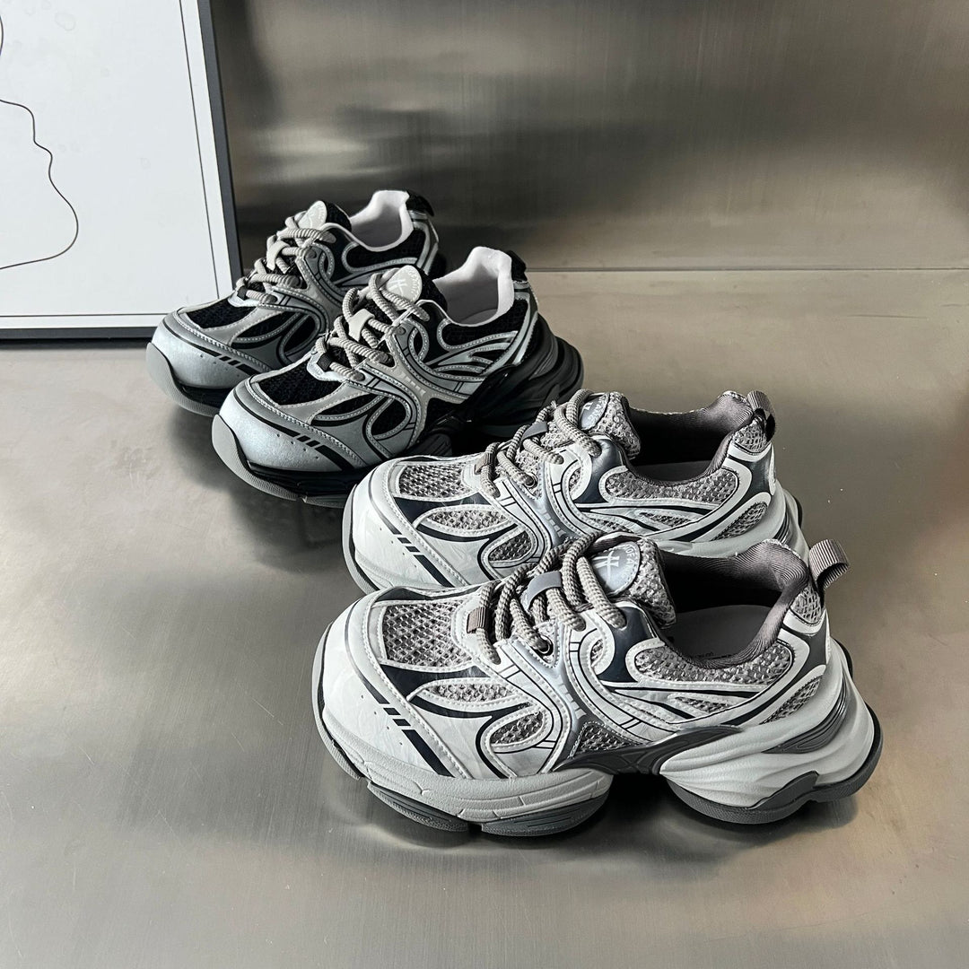 Damen Sportliche Multifunktionale Sneakers mit atmungsaktiven Mesh-Einsätzen und stoßdämpfender Sohle EB