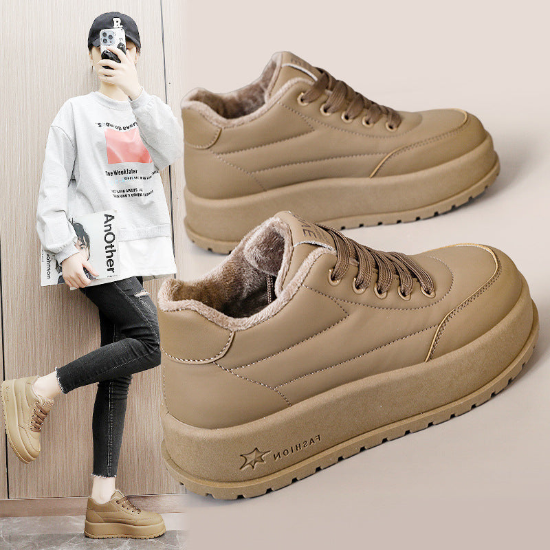 Damen Winterliche High-Top Sneakers mit Fleece-Innenfutter EB