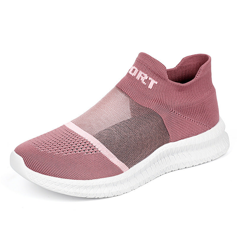 Damen Sportliche Slip-On Laufschuhe mit atmungsaktivem Gewebe und flexiblem Design EB