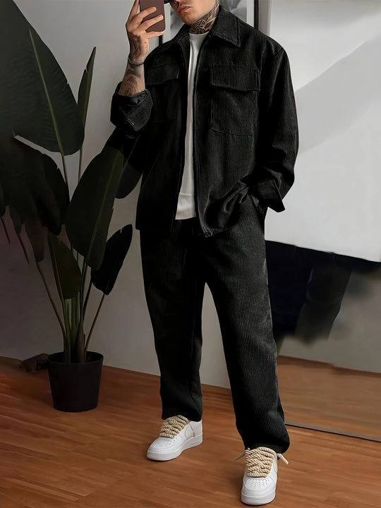 Herren Flanelljacke mit praktischen Taschen EB