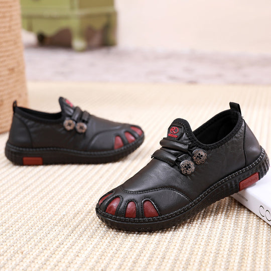 Damen bequeme Lederschuhe mit atmungsaktiver Innensohle EB