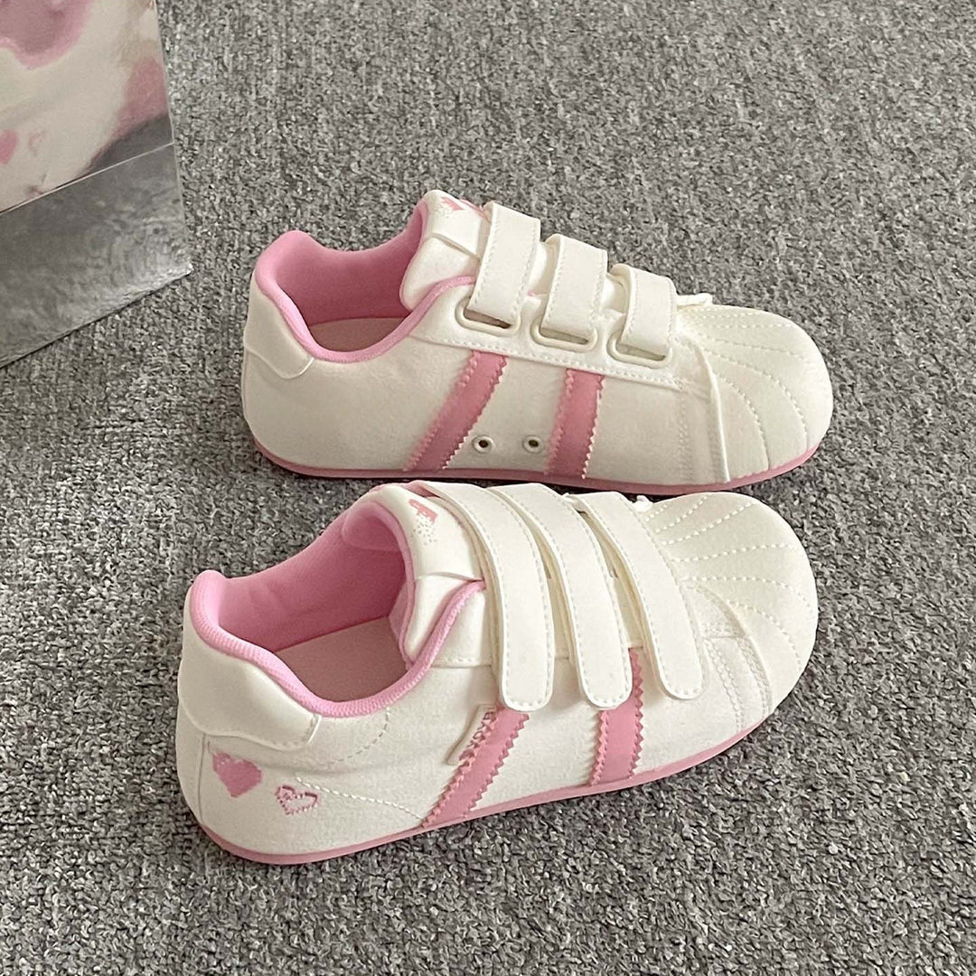 Damen Sneakers mit Velcro-Verschluss und lustigem Tierdesign EB