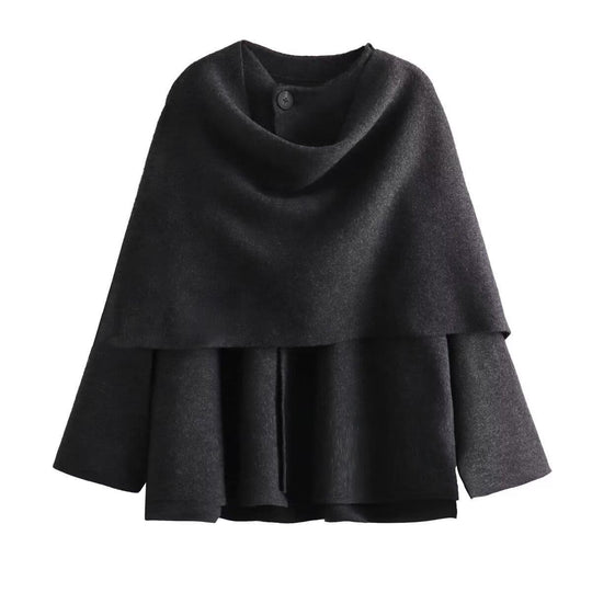 Damen modischer Umhangpullover aus weichem Material EB