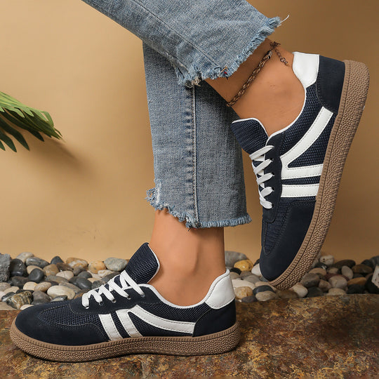 Damen Sportliche Sneakers mit atmungsaktiver Oberflächenstruktur und dämpfender Laufsohle EB