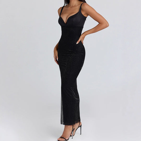 Damen Bandage-Kleid mit tiefem Ausschnitt EB