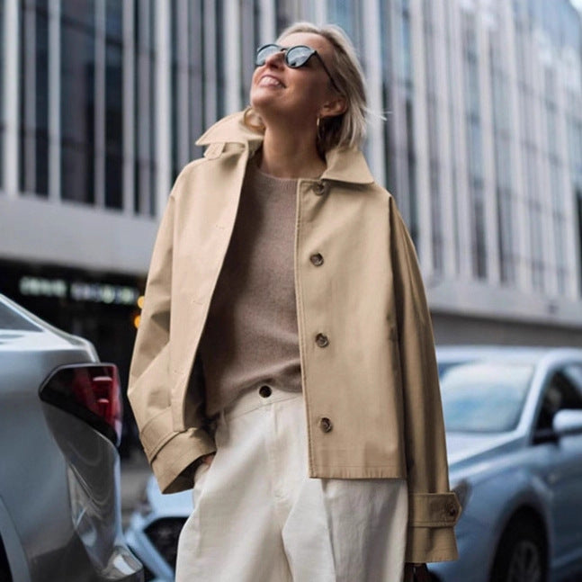 Damen Urbanistische Freizeitjacke mit hohem Kragen EB