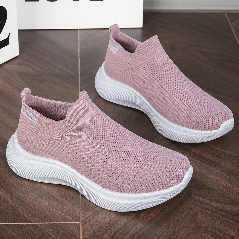 Damen Sneakers mit elastischem Strick-Obermaterial und rutschfester Sohle EB