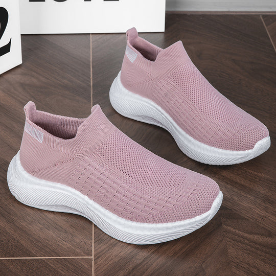 Damen Sneakers mit elastischem Strick-Obermaterial und rutschfester Sohle EB