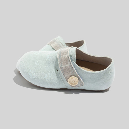 Damen Clogs mit weichem Innenfutter und dekorativem Knopfverschluss EB