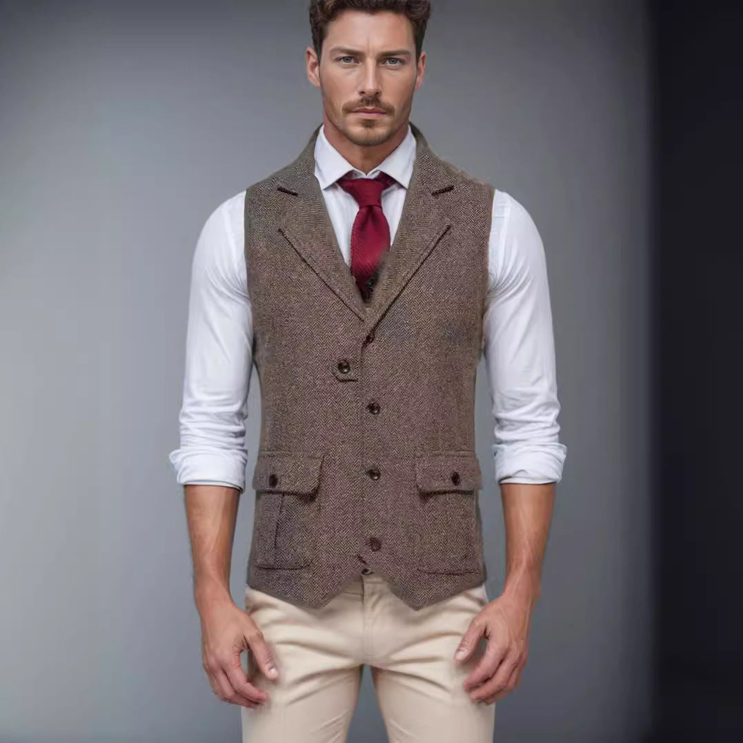 Herren Weste im klassischen Herringbone-Design EB