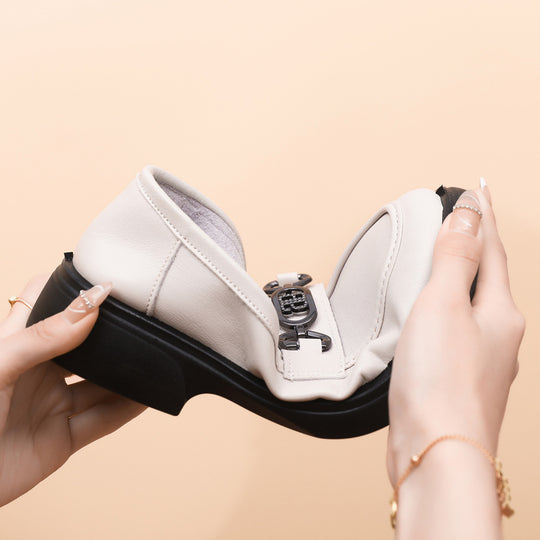 Damen Modische Loafers mit edel verzierten Schnallen EB