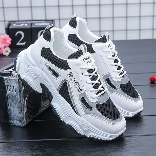 Damen Sportliche Freizeitsneaker mit dämpfender Sohle und atmungsaktiver Mesh-Oberfläche EB
