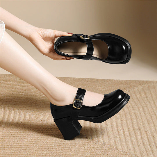 Damen Elegante und modische Ballerinas mit verstellbarem Riemen EB