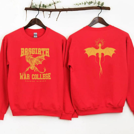 Damen Sweatshirt mit kreativem Drachenmotiv und einzigartigem College-Design EB