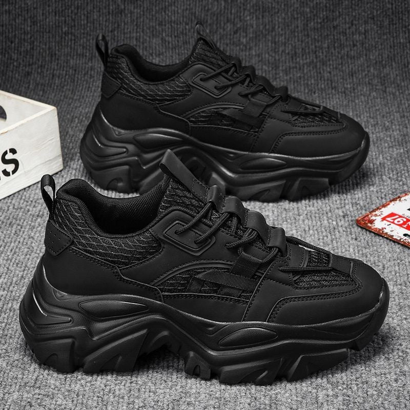 Damen Sportliche Chunky Sneaker mit atmungsaktiver Materialstruktur und rutschfester Gummisohle EB