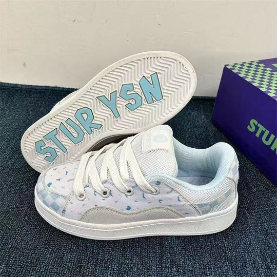 Damen trendige Sneakers mit atmungsaktiver Netz-Oberfläche und bequemem Fußbett EB