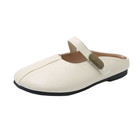 Damen Bequeme Hausschuh-Mules mit verstellbarem Riemen EB