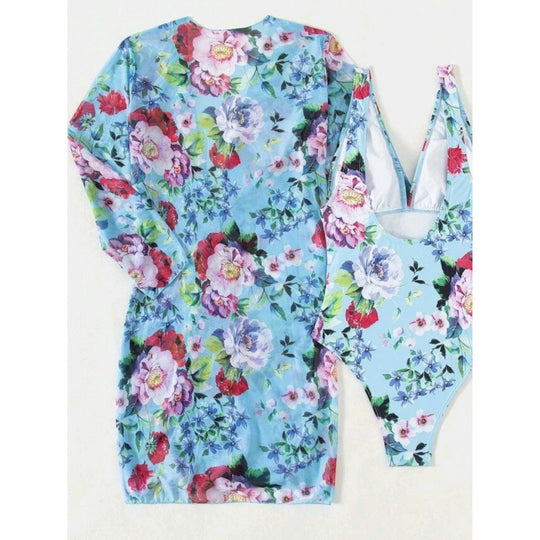Damen Strandoveralls mit floralem Design und leichtem Material EB