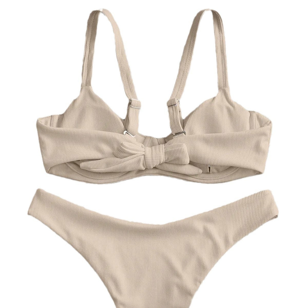 Damen Bügel-Bikini mit feinen Rippendetails EB