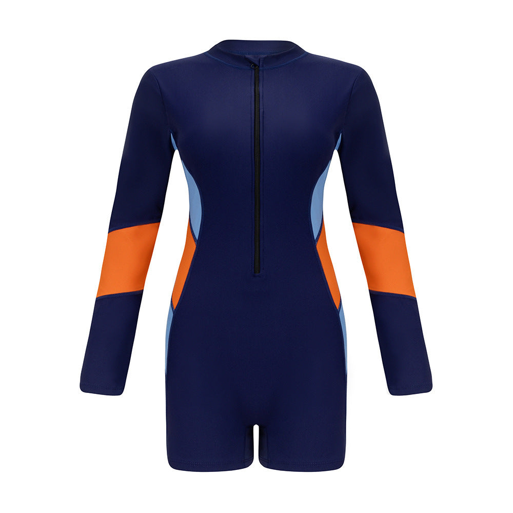 Damen Sportlicher Langarm-Shortsanzug EB