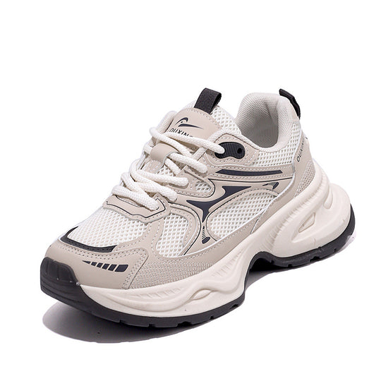 Damen Sportliche Sneakers mit atmungsaktiver Mesh-Oberfläche und stabiler Sohle EB