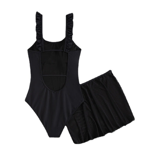 Damen Verspielter Badeanzug mit Rüschendetails EB