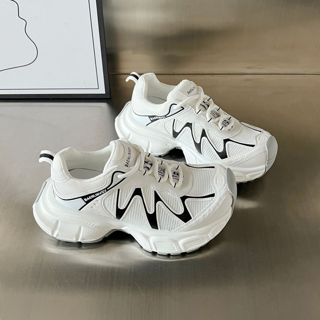 Damen Sportliche Sneakers mit atmungsaktivem Mesh und dämpfender Sohle EB