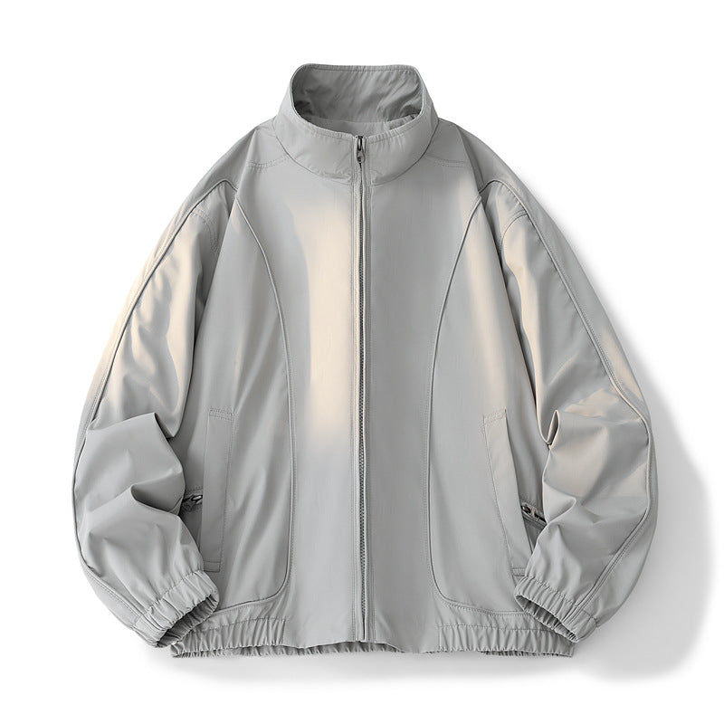 Damen hochschneiderte Übergangsjacke mit elastischem Bund und praktischen Taschen EB