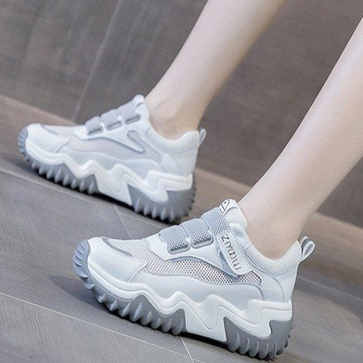 Damen Chunky Sneakers mit extra rutschfester Sohle und atmungsaktiver Mesh-Oberfläche EB