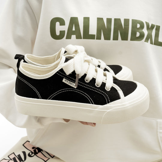Damen Sneakers aus strapazierfähigem Canvas-Material mit rutschfester Gummisohle EB