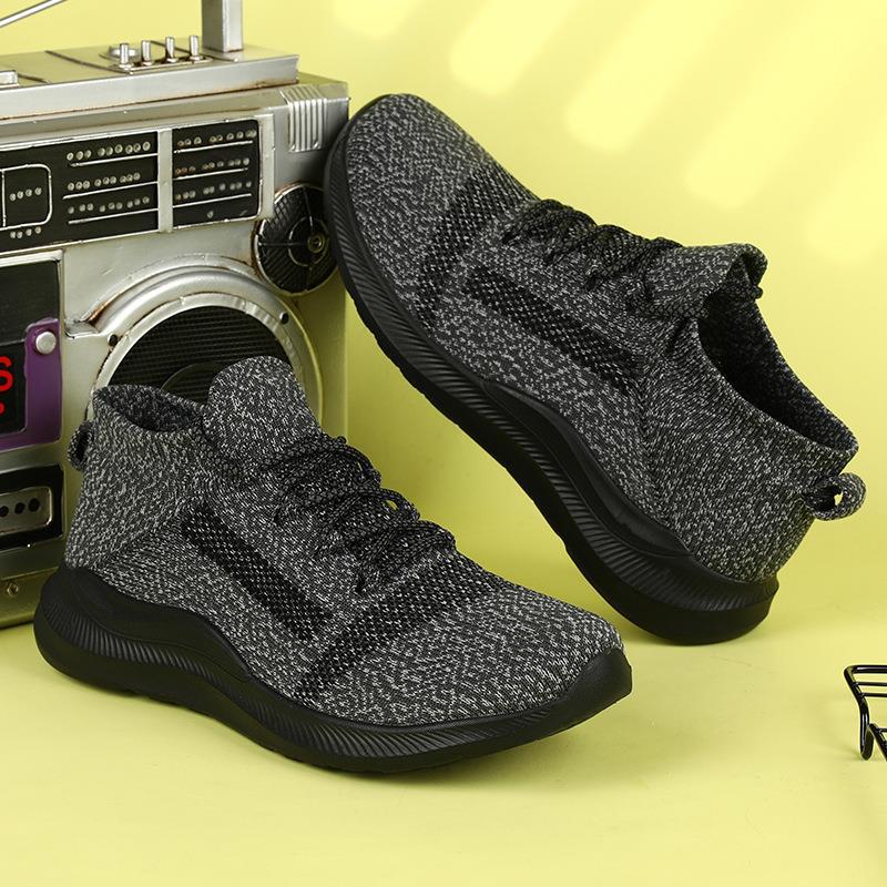 Damen Sportliche Strick-Sneaker mit hohem Knöchel und atmungsaktivem Design EB