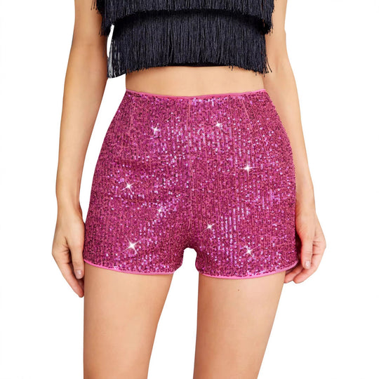 Damen glamouröse Pailletten-Shorts EB