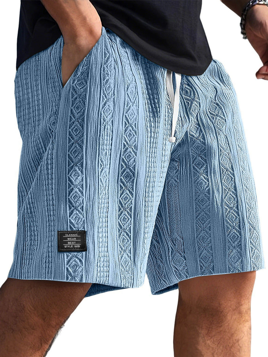 Herren Stilvolle Freizeithosen im lässigen Strickdesign EB