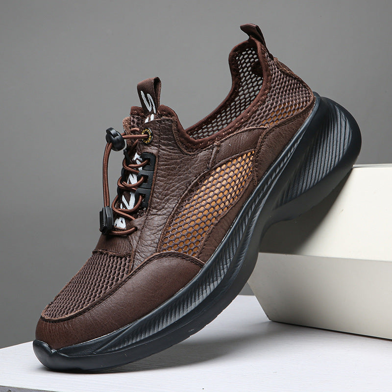 Herren Atmungsaktive Freizeitsneaker mit elastischem Schnellverschluss EB
