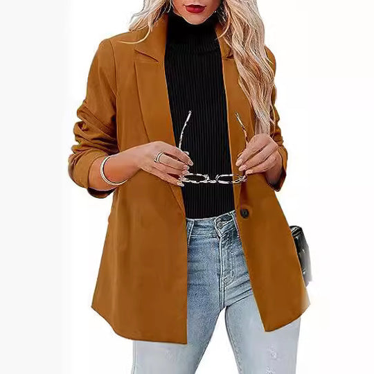 Damen Modischer Blazer mit lässigem Schnitt EB