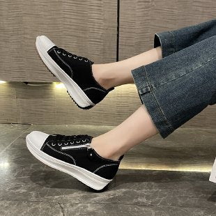 Damen modische Sneakers mit praktischem Reißverschluss und atmungsaktivem Obermaterial EB