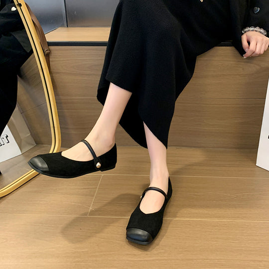Damen Elegante Ballerinas mit modischem Riemchen und komfortablem Fußbett EB