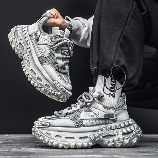 Damen Sportliche High-Top Sneakers mit einzigartigem Design und dämpfender Sohle EB