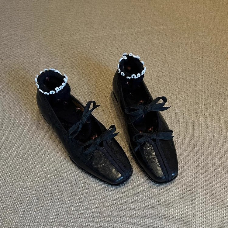 Damen elegante Ballerinas mit modischem Schleifenakzent und komfortablem Fußbett EB