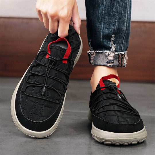 Damen Multifunktionale Slip-On Sneakers mit elastischem Schnürsystem und gepolstertem Fußbett EB
