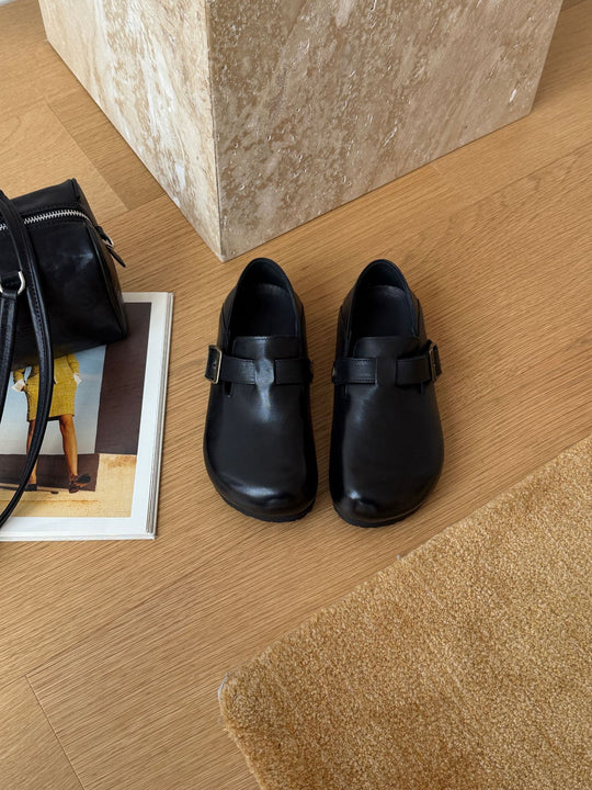 Damen Mokassins mit elegantem Riemendesign aus hochwertigem Leder EB