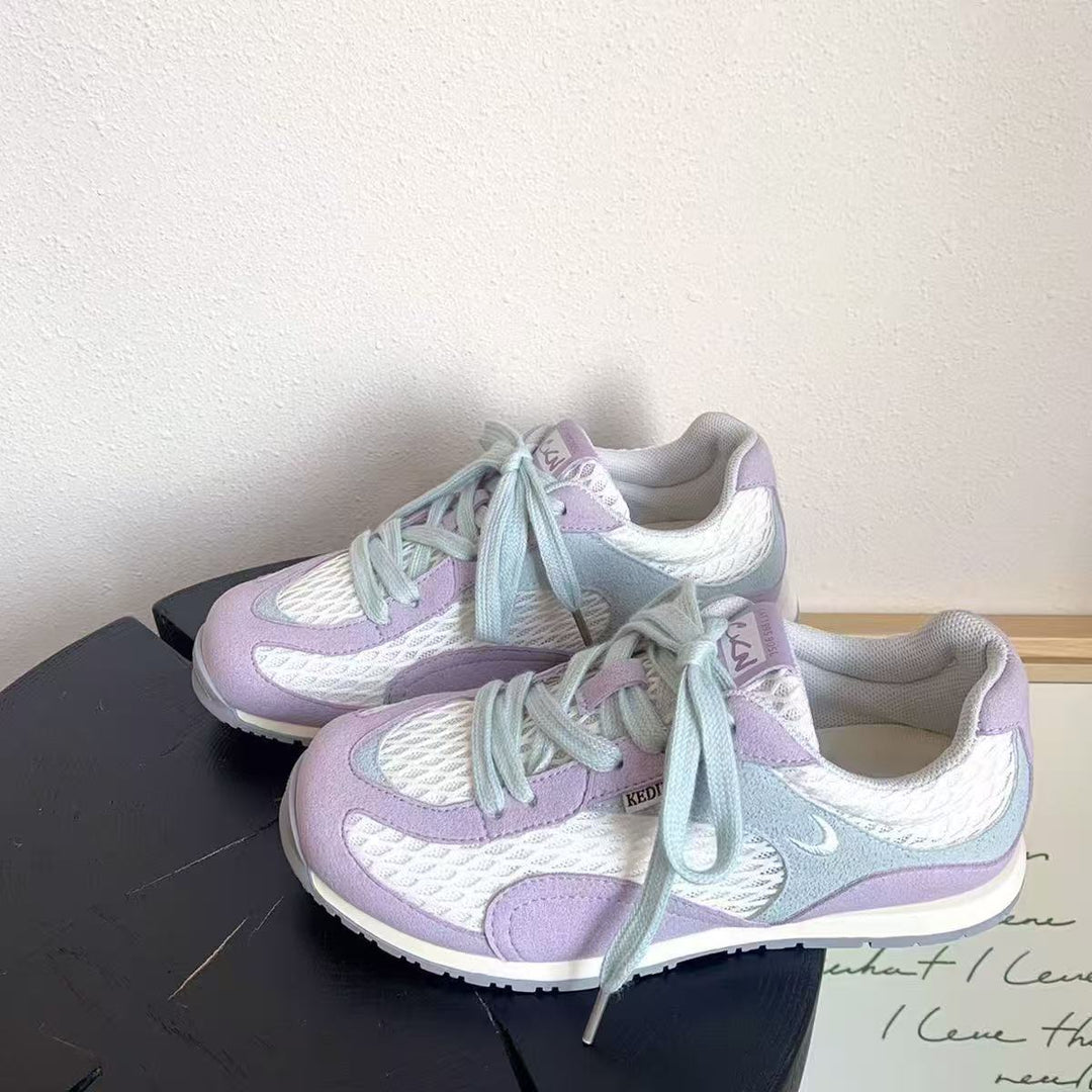 Damen Sportliche Sneakers mit atmungsaktiver Mesh-Oberfläche und dämpfendem Sohlenprofil EB