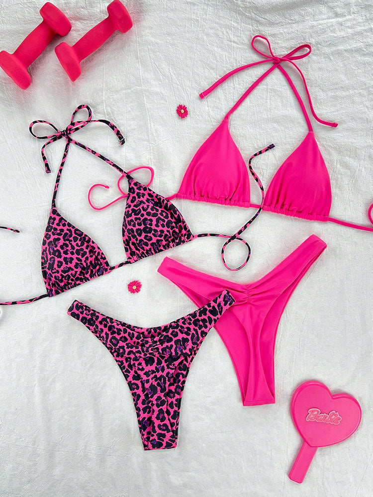 Damen Triangel-Bikini-Set mit verspieltem Design EB