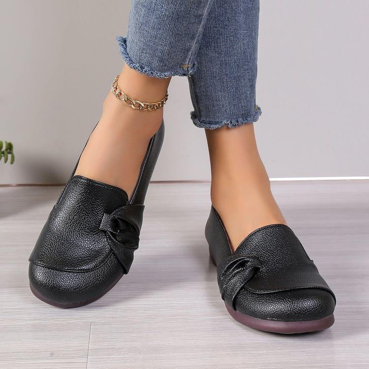 Damen Bequeme Ballerinas mit eleganter Schleifen-Applikation EB