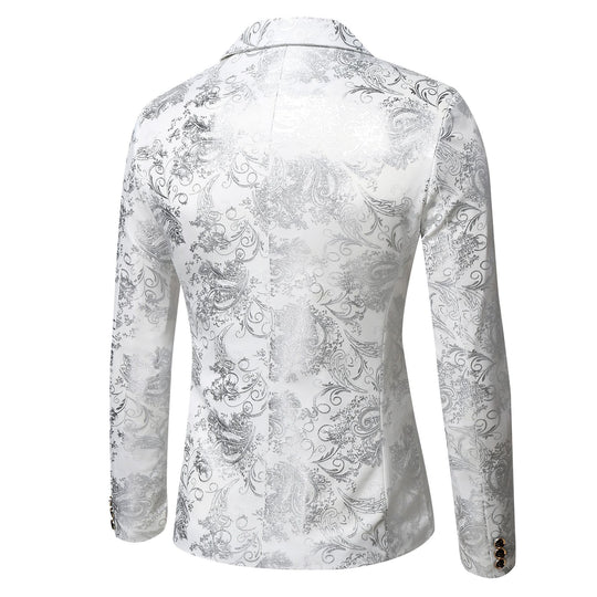 Damen eleganter Blazer mit floralem 3D-Design EB